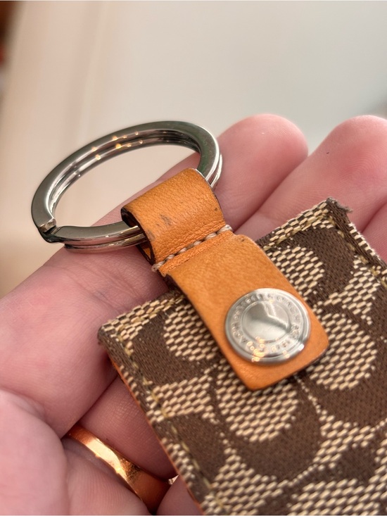 COACH Vintage Picture Frame Bag Charm In Signature Canvas